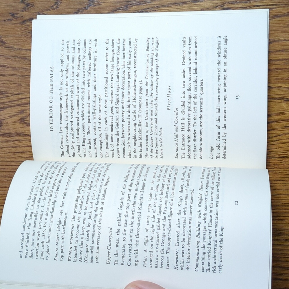 Vintage 1966 Neuschwanstein Castle Paperback Booklet Nonfiction Travel History - Picture 8 of 16